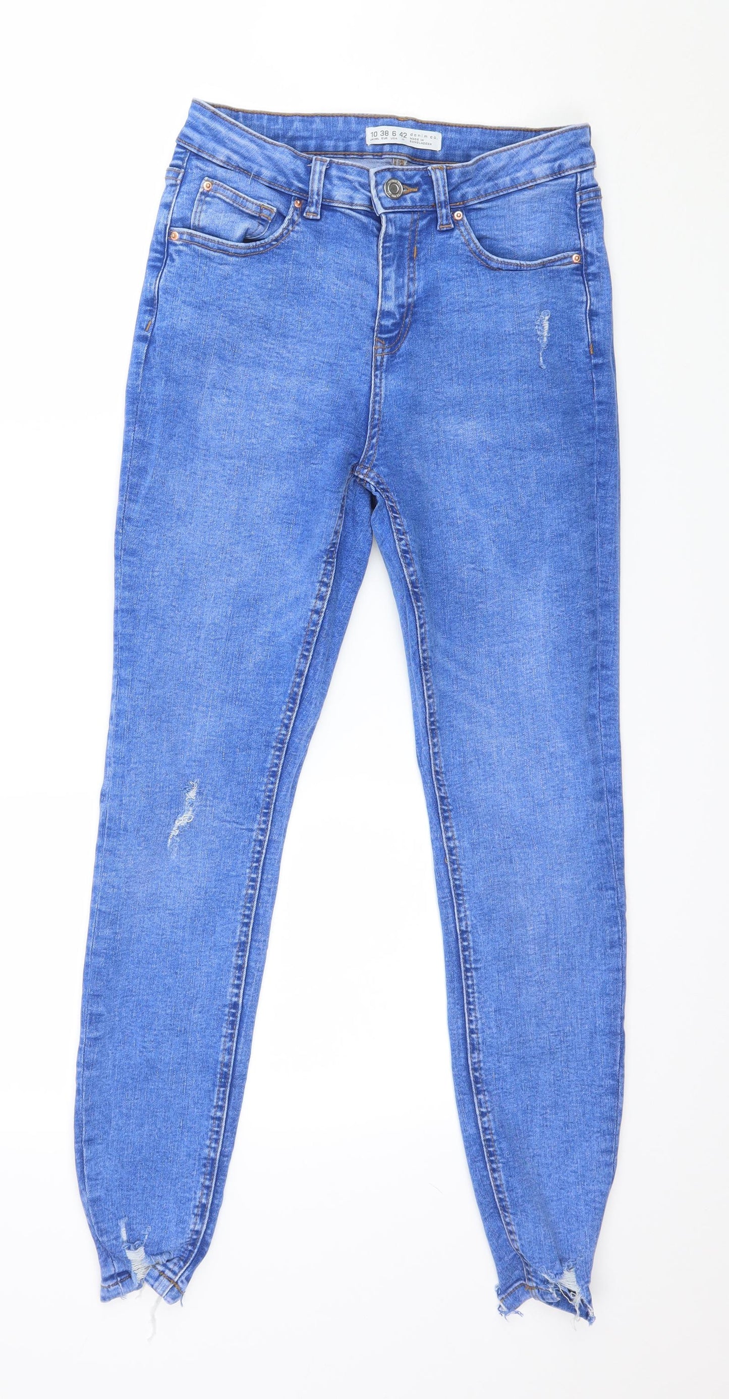 Denim & Co. Womens Black  Denim Skinny Jeans Size 10 L27 in