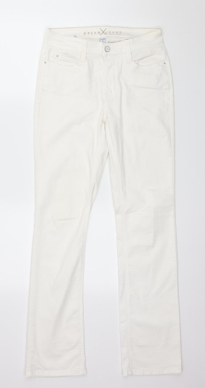 Dream Jeans Womens White Denim Straight Jeans Size 30 in L32 in