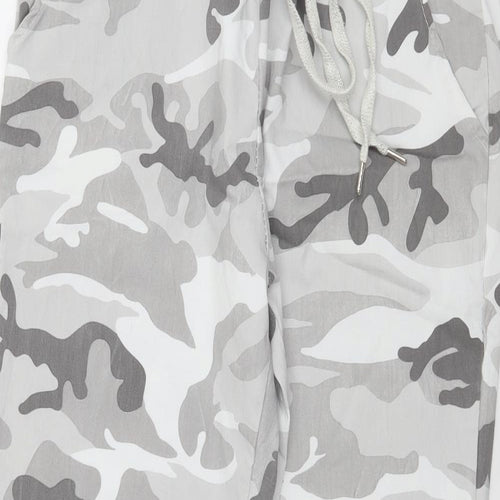 Preworn Womens Grey Camouflage  Trousers  Size L L28 in