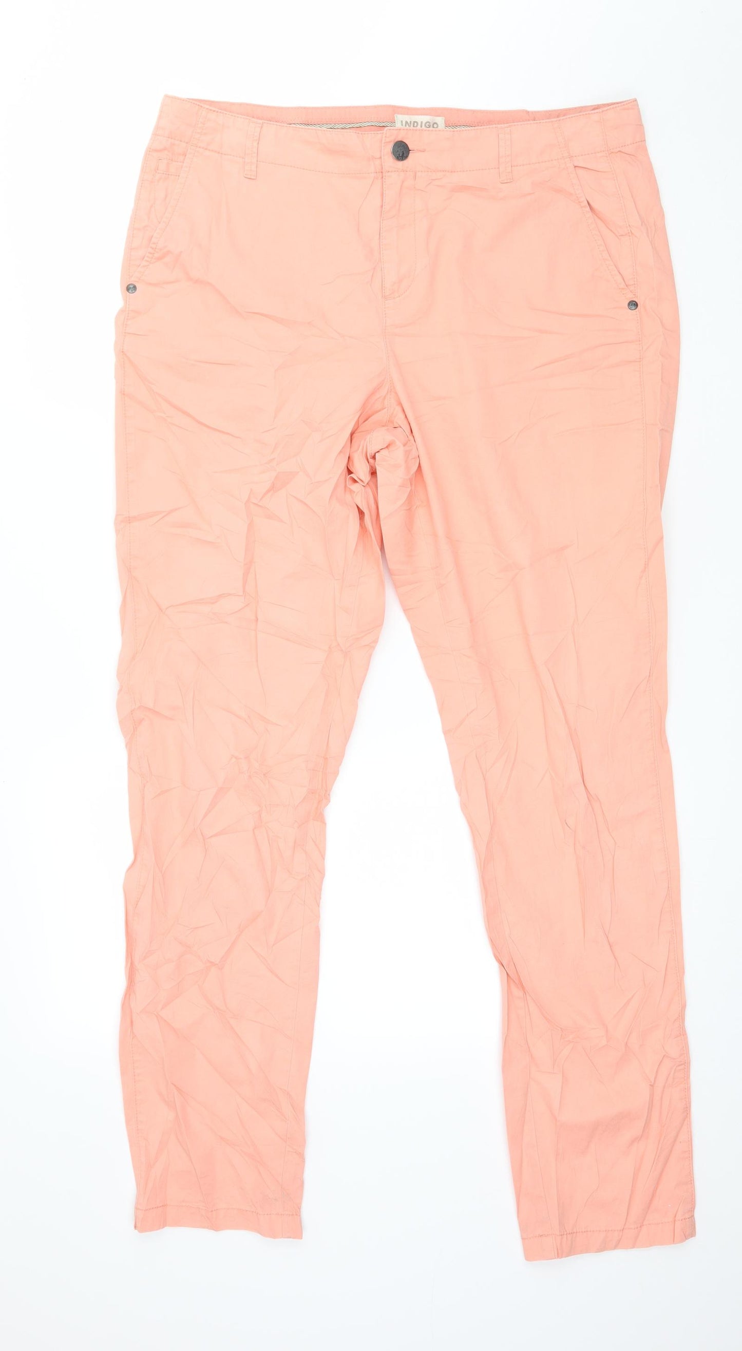 Marks and Spencer Womens Orange   Trousers  Size 14 L30 in