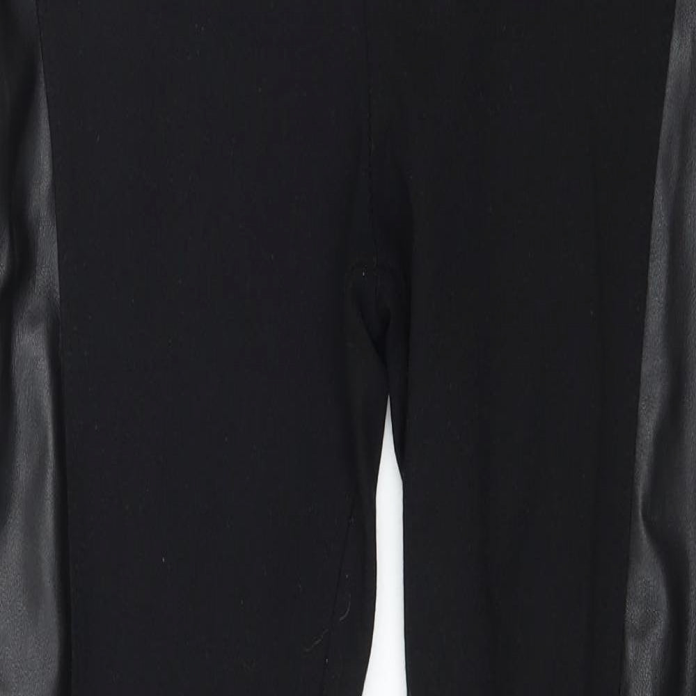 NEXT Womens Black  Jersey Capri Leggings Size 10 L27 in