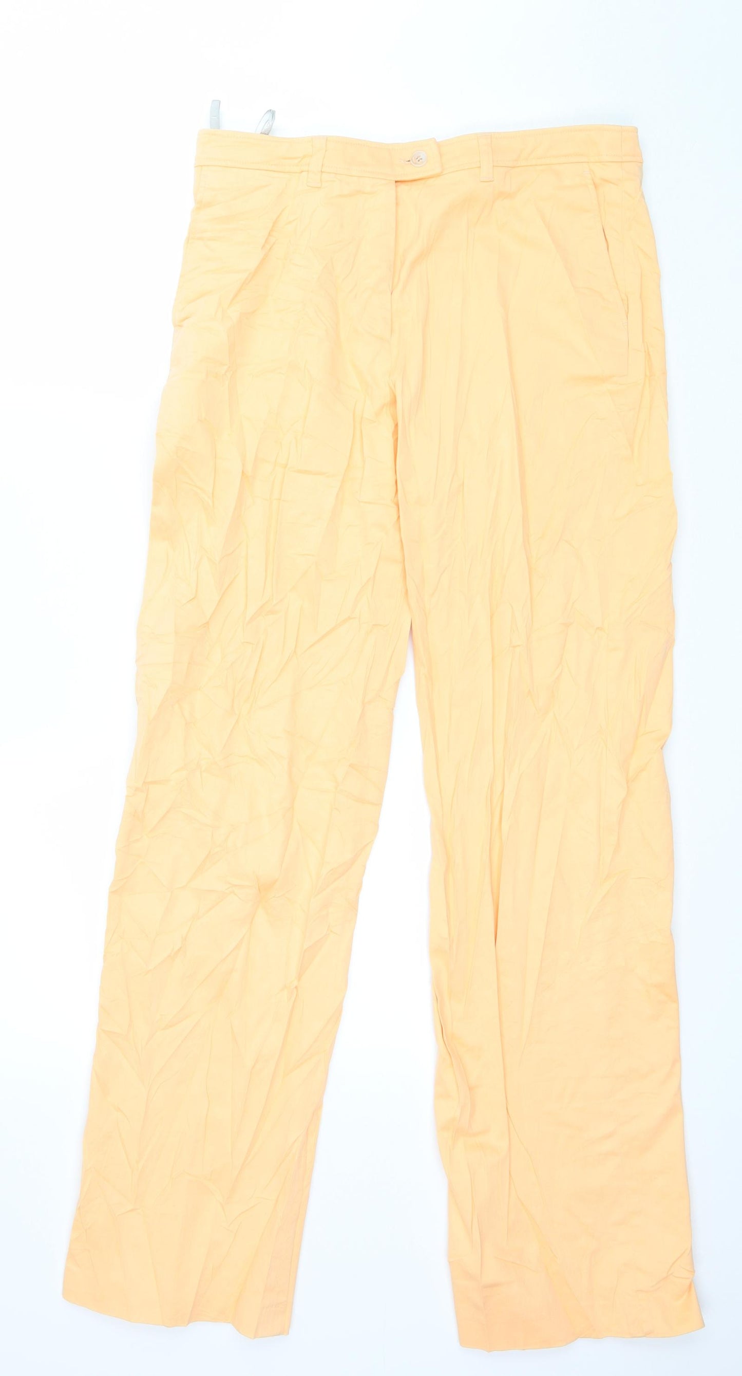 La Strada Womens Orange   Trousers  Size 10 L32 in