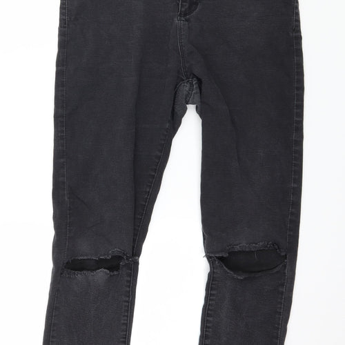 Denim & Co. Womens Grey  Denim Skinny Jeans Size 14 L27 in