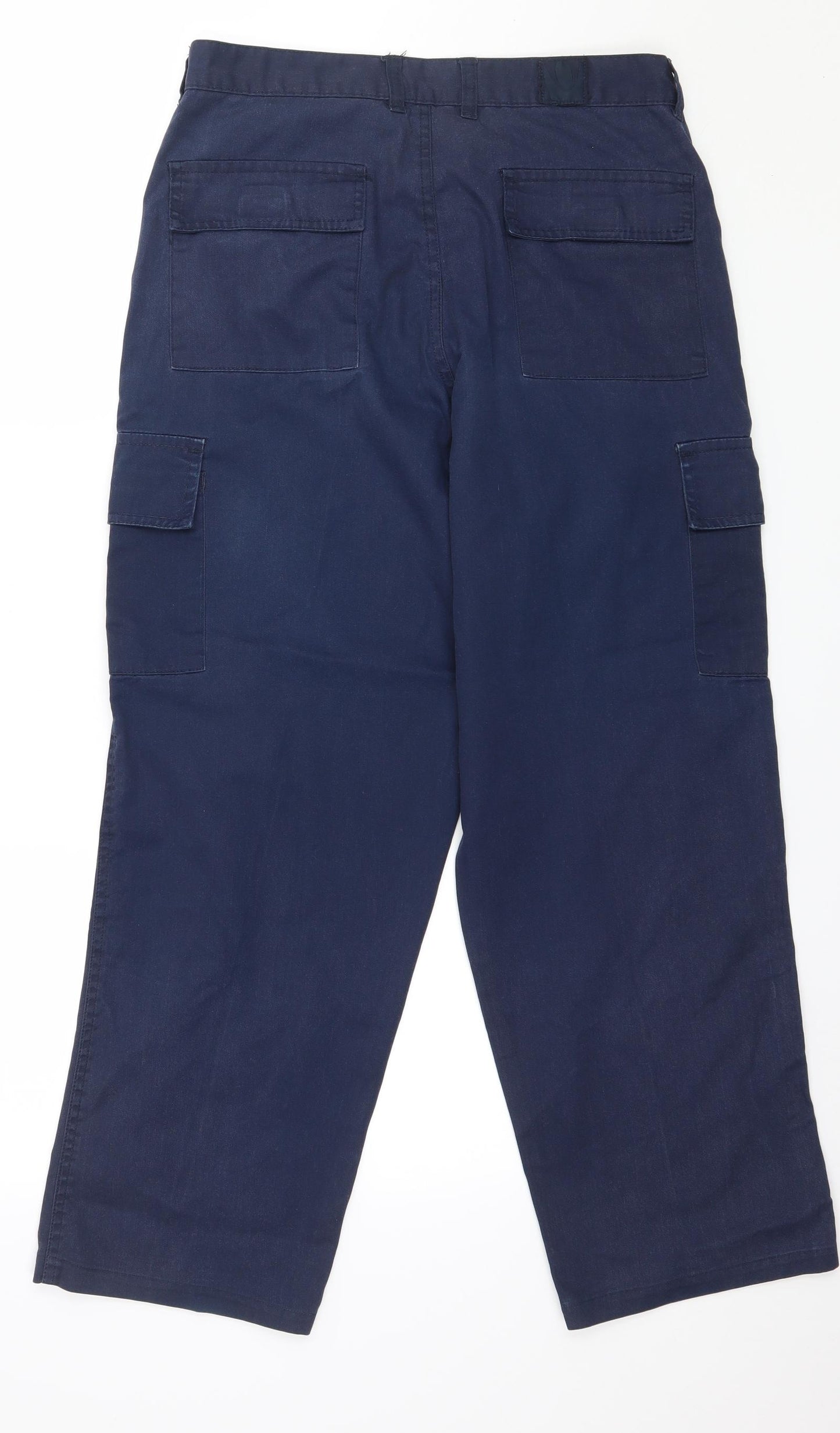 Uneek Mens Blue   Cargo Trousers Size 32 in L24 in