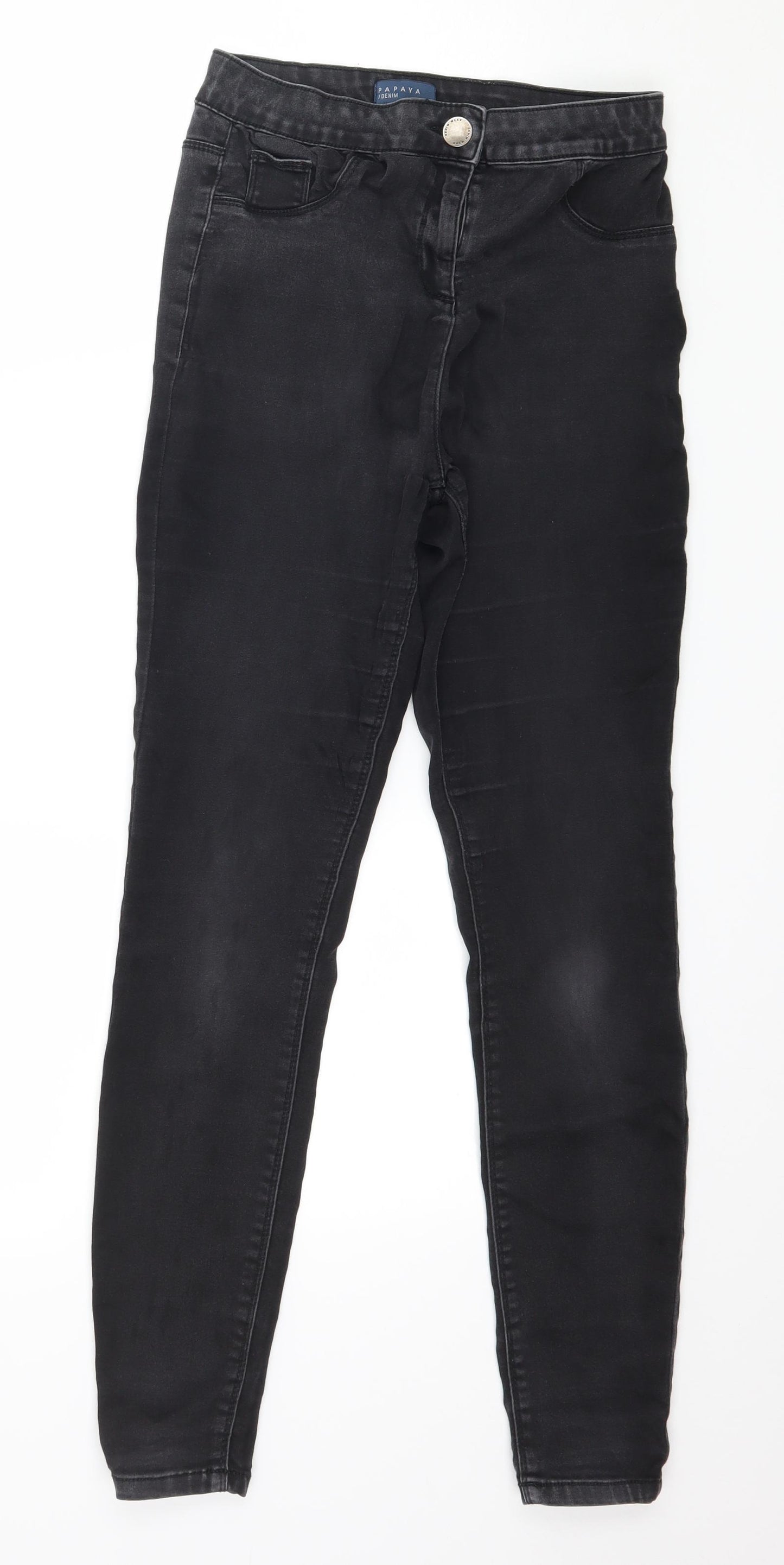 Papaya Womens Grey  Denim Skinny Jeans Size 10 L27 in