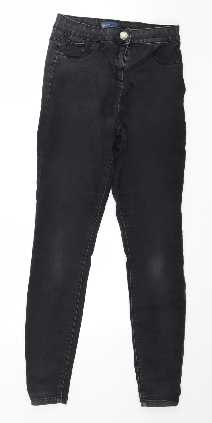 Papaya Womens Grey  Denim Skinny Jeans Size 10 L27 in