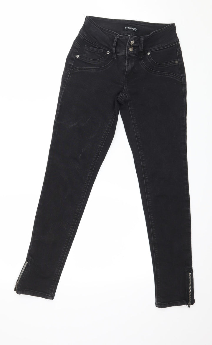 Evermore Womens Black  Denim Skinny Jeans Size 26 in L26 in
