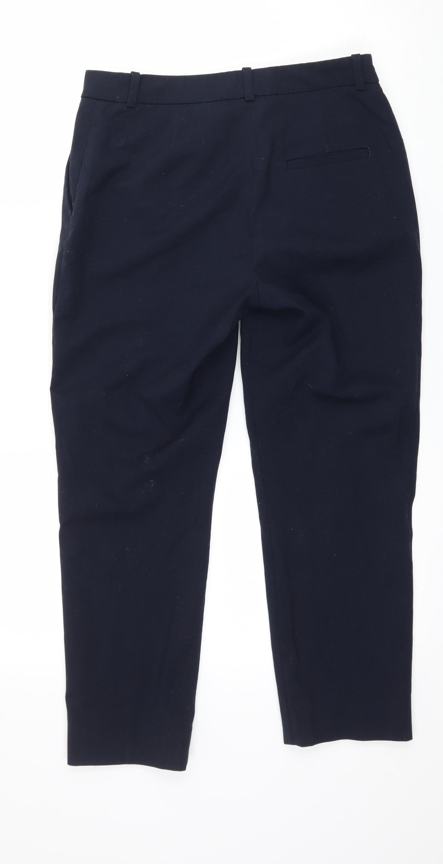 H&M Womens Blue   Cropped Trousers Size 6 L23 in