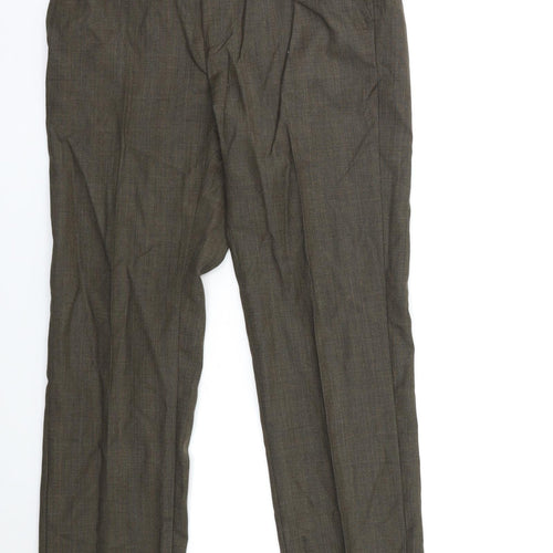 Burton Mens Brown Check  Trousers  Size 32 in L30 in