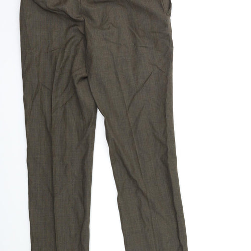 Burton Mens Brown Check  Trousers  Size 32 in L30 in