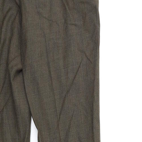 Burton Mens Brown Check  Trousers  Size 32 in L30 in