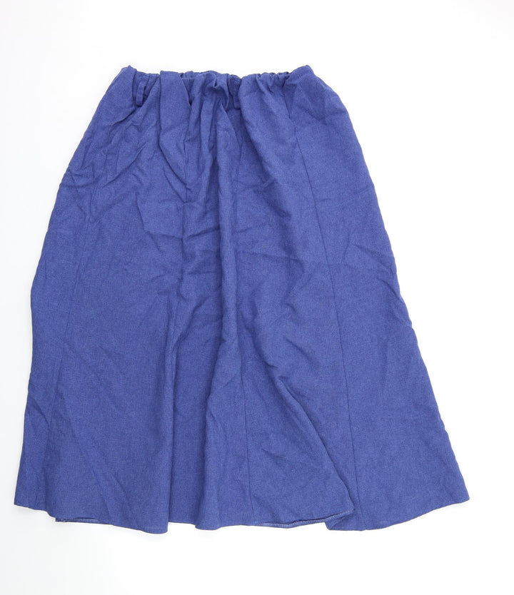 Preworn Womens Blue   Pleated Skirt Size 36 in