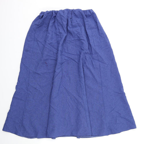 Preworn Womens Blue   Pleated Skirt Size 36 in