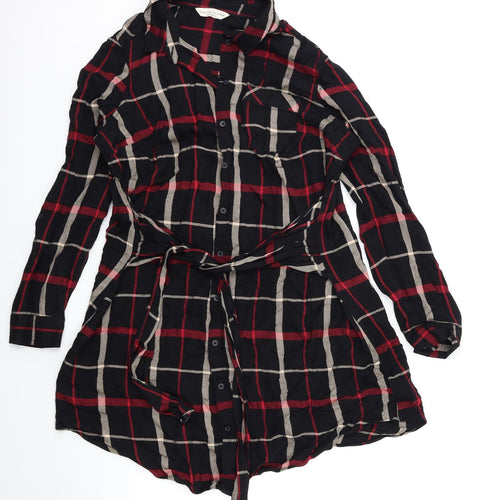 F&F Womens Black Check  Shirt Dress  Size 20