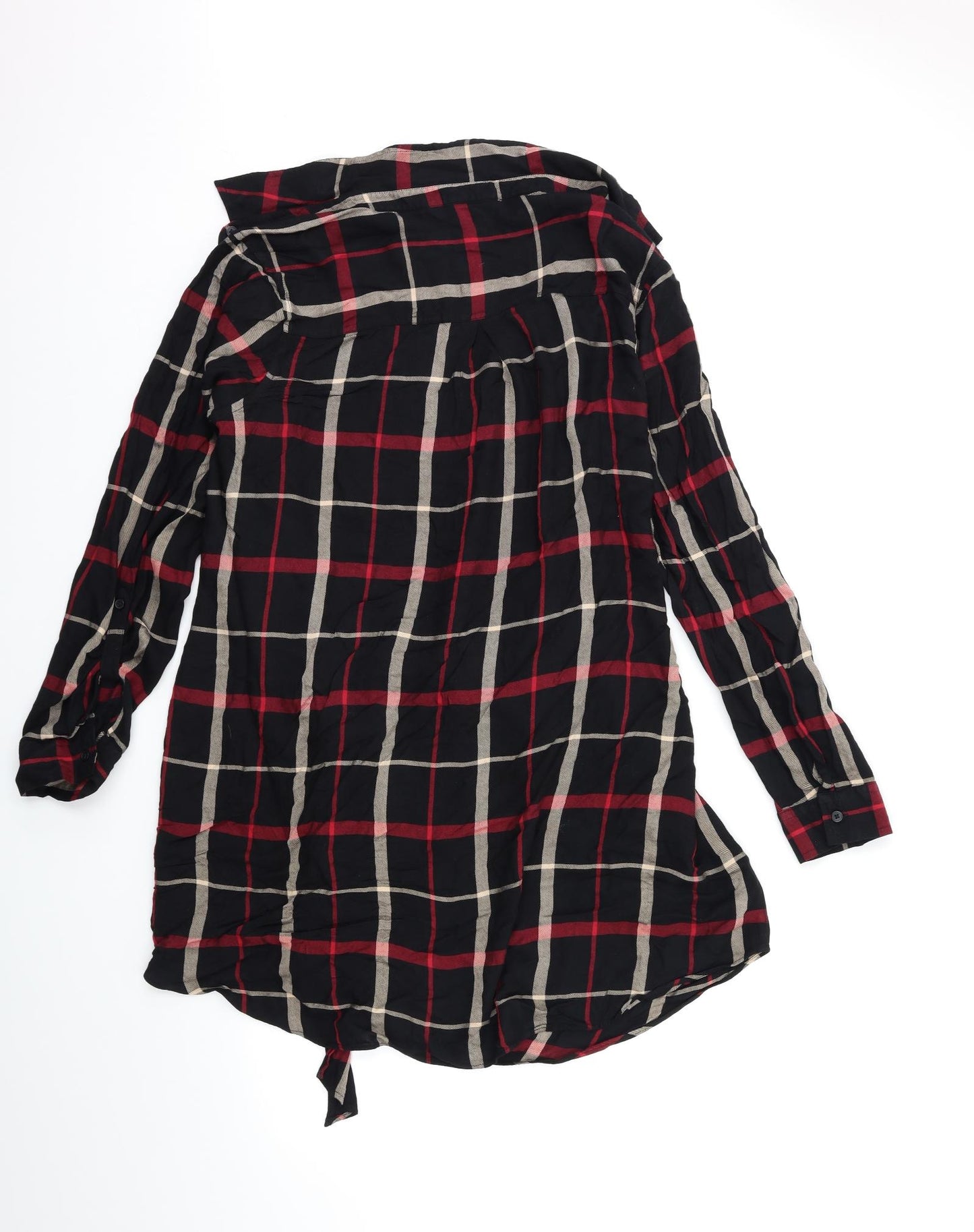 F&F Womens Black Check  Shirt Dress  Size 20
