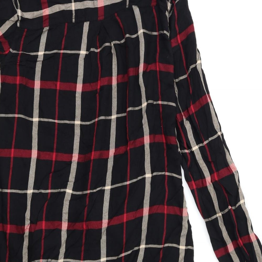 F&F Womens Black Check  Shirt Dress  Size 20