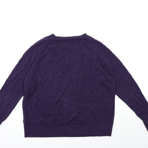 Marks and Spencer Womens Purple  Knit Pullover Jumper Size 20