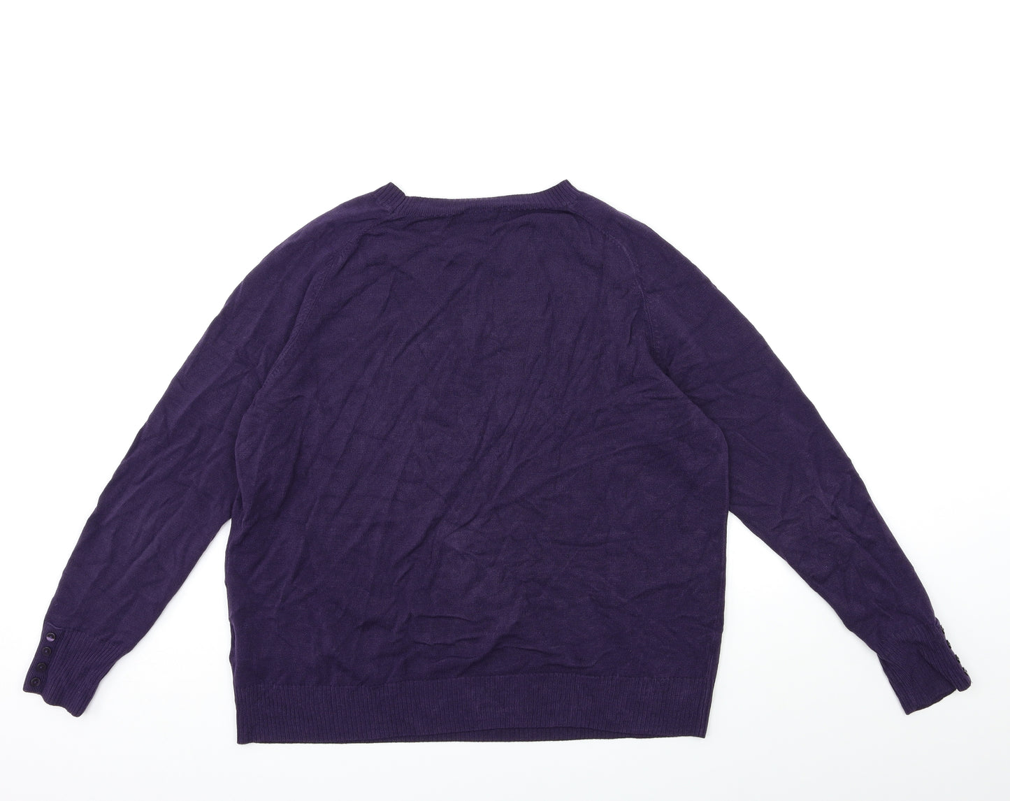Marks and Spencer Womens Purple  Knit Pullover Jumper Size 20