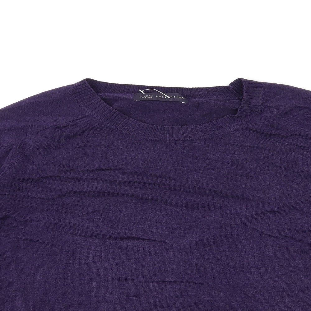 Marks and Spencer Womens Purple  Knit Pullover Jumper Size 20