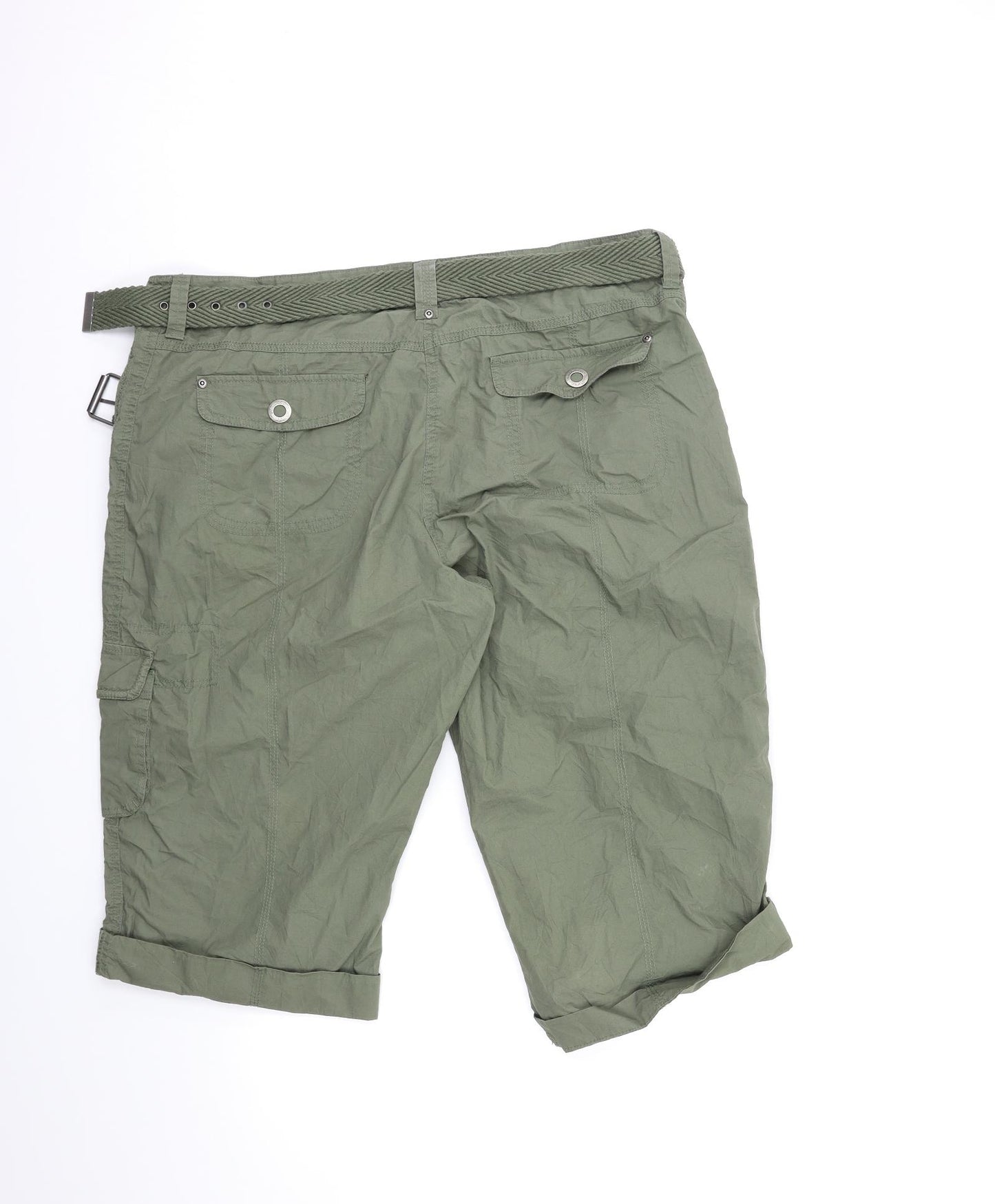 BHS Womens Green   Cargo Trousers Size 20 L20 in