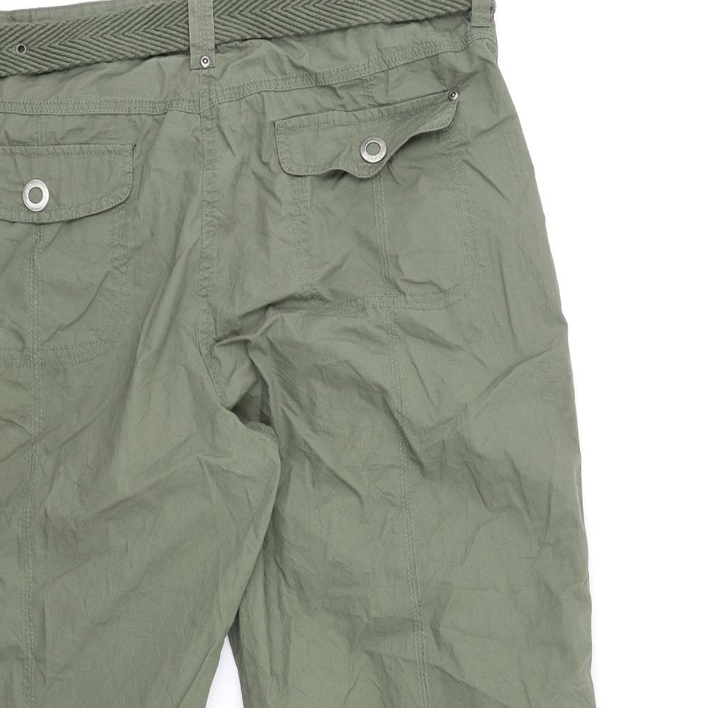 BHS Womens Green   Cargo Trousers Size 20 L20 in
