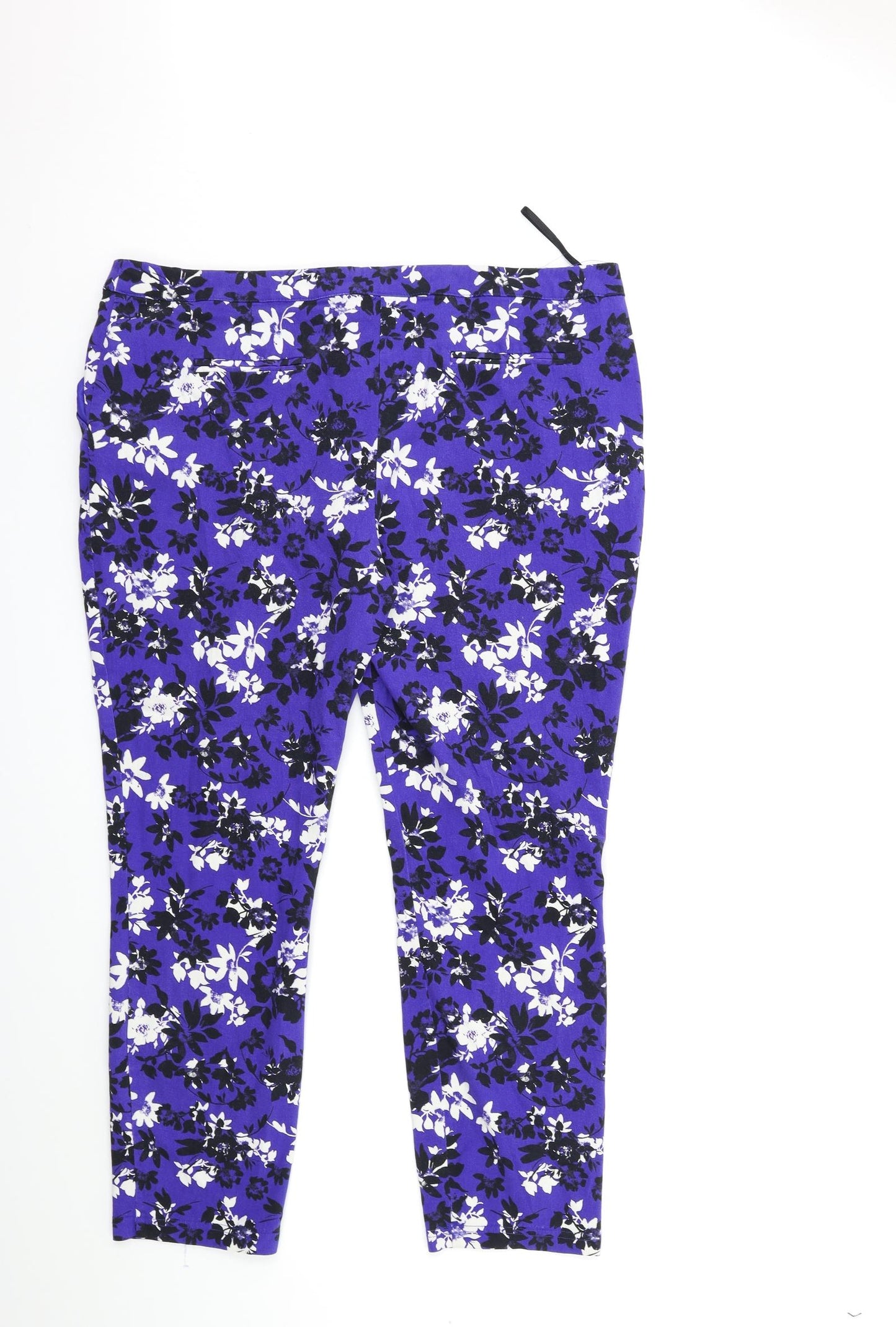 George Womens Blue Floral  Trousers  Size 20 L28 in