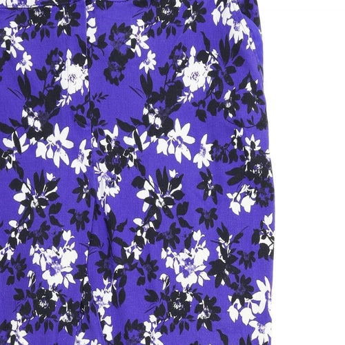 George Womens Blue Floral  Trousers  Size 20 L28 in