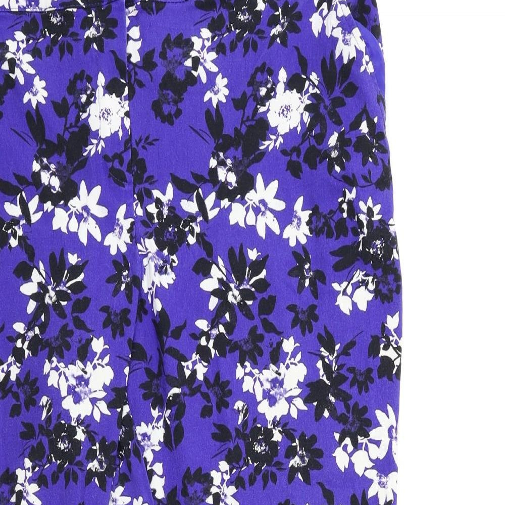 George Womens Blue Floral  Trousers  Size 20 L28 in