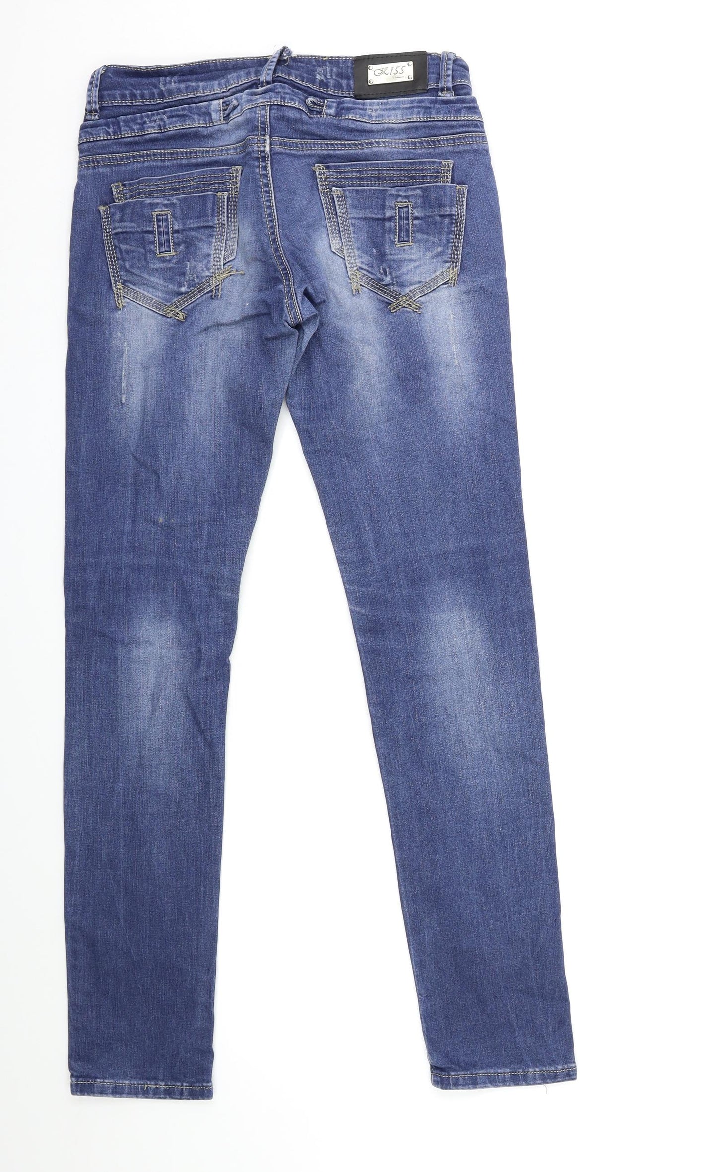 Preworn Womens Blue  Denim Skinny Jeans Size 8 L30 in