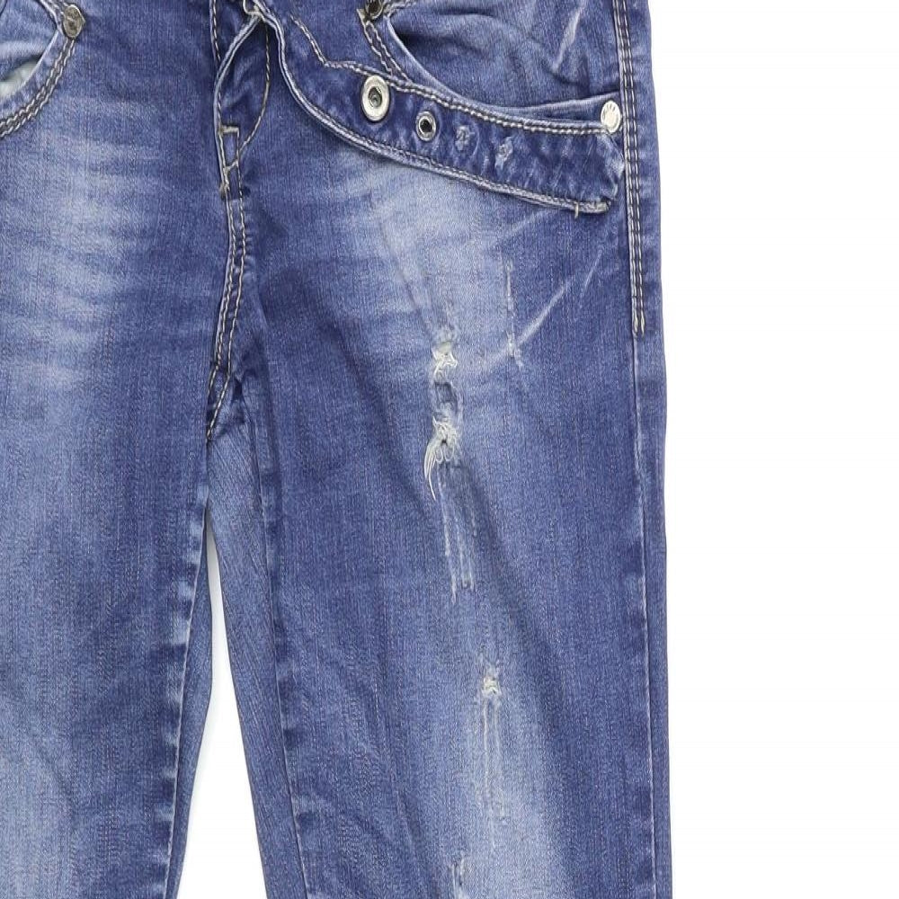 Preworn Womens Blue  Denim Skinny Jeans Size 8 L30 in