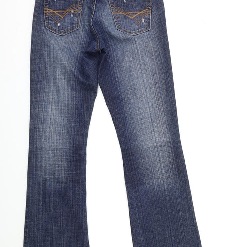 River Island Womens Blue  Denim Flared Jeans Size 8 L30 in