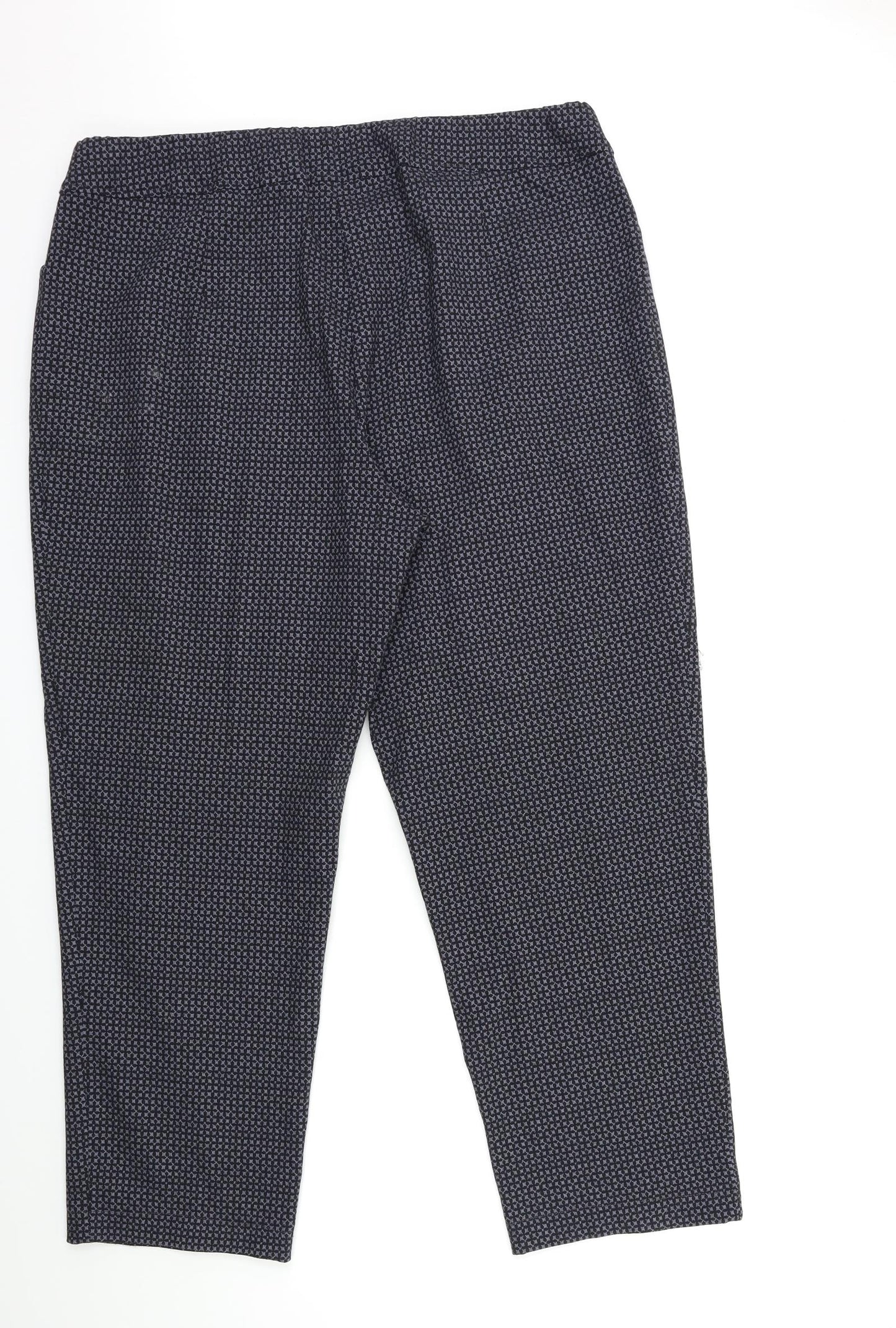 Mona Lisa Womens Grey Geometric  Trousers  Size 24 L28 in