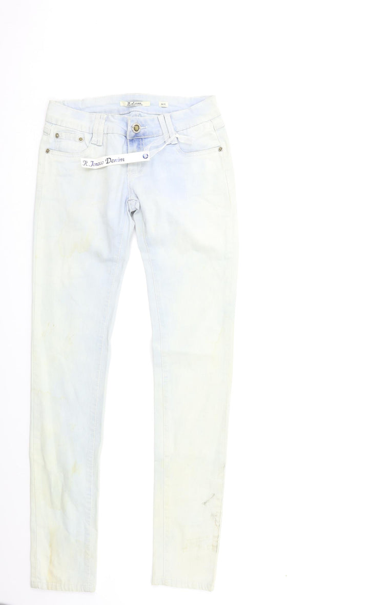R. JONACO DENIM Womens Blue Denim Skinny Jeans Size 10 L32 in