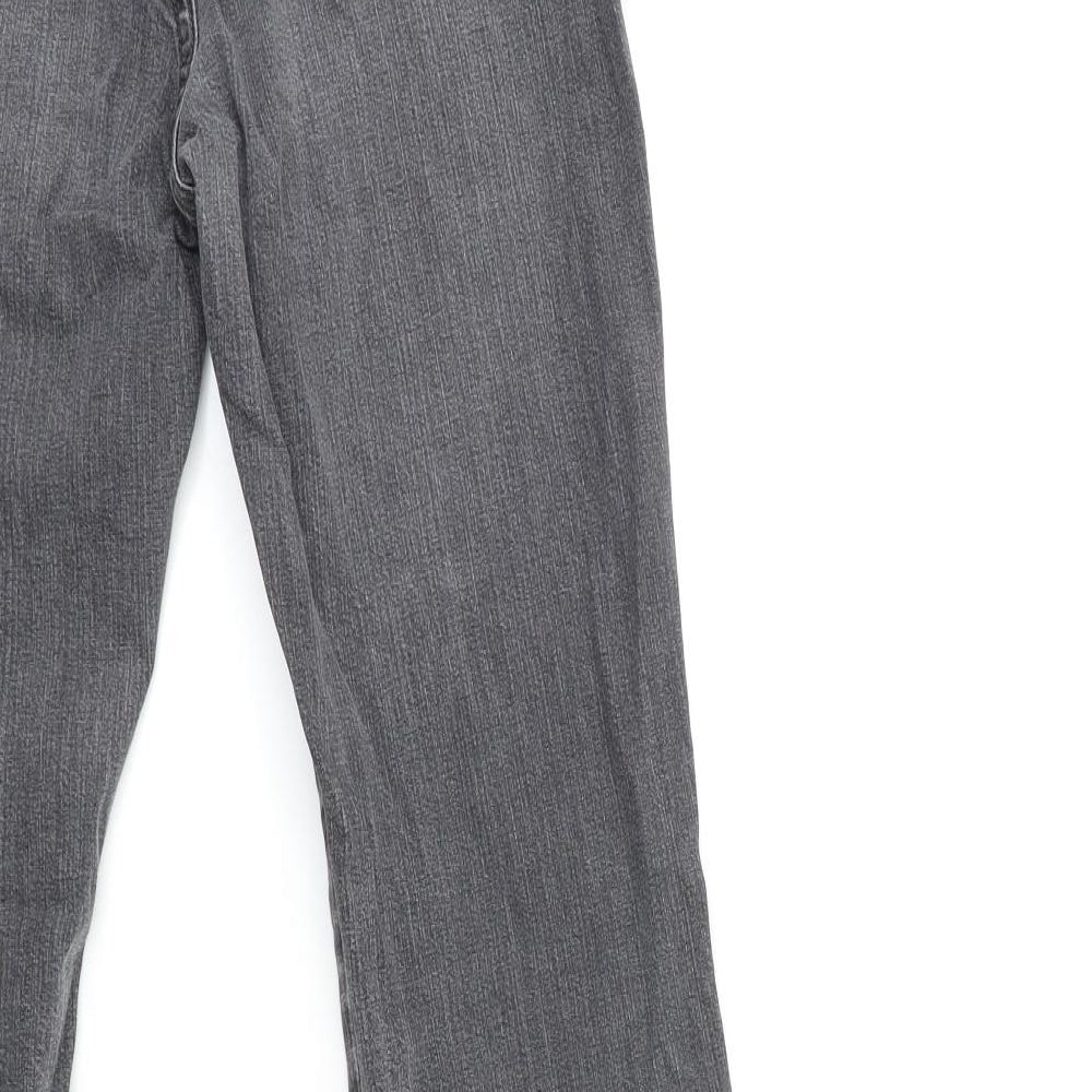 Marks and Spencer Womens Grey  Denim Flared Jeans Size 12 L31 in