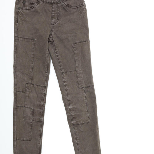 Kapphal Girls Brown  Denim Skinny Jeans Size 11 Years