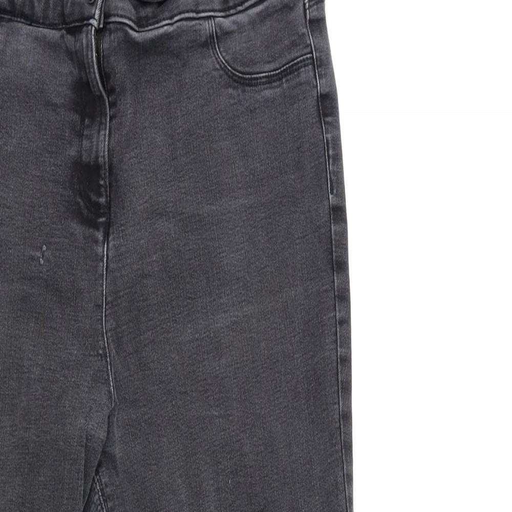 Matalan Womens Grey  Denim Skinny Jeans Size 14 L26 in