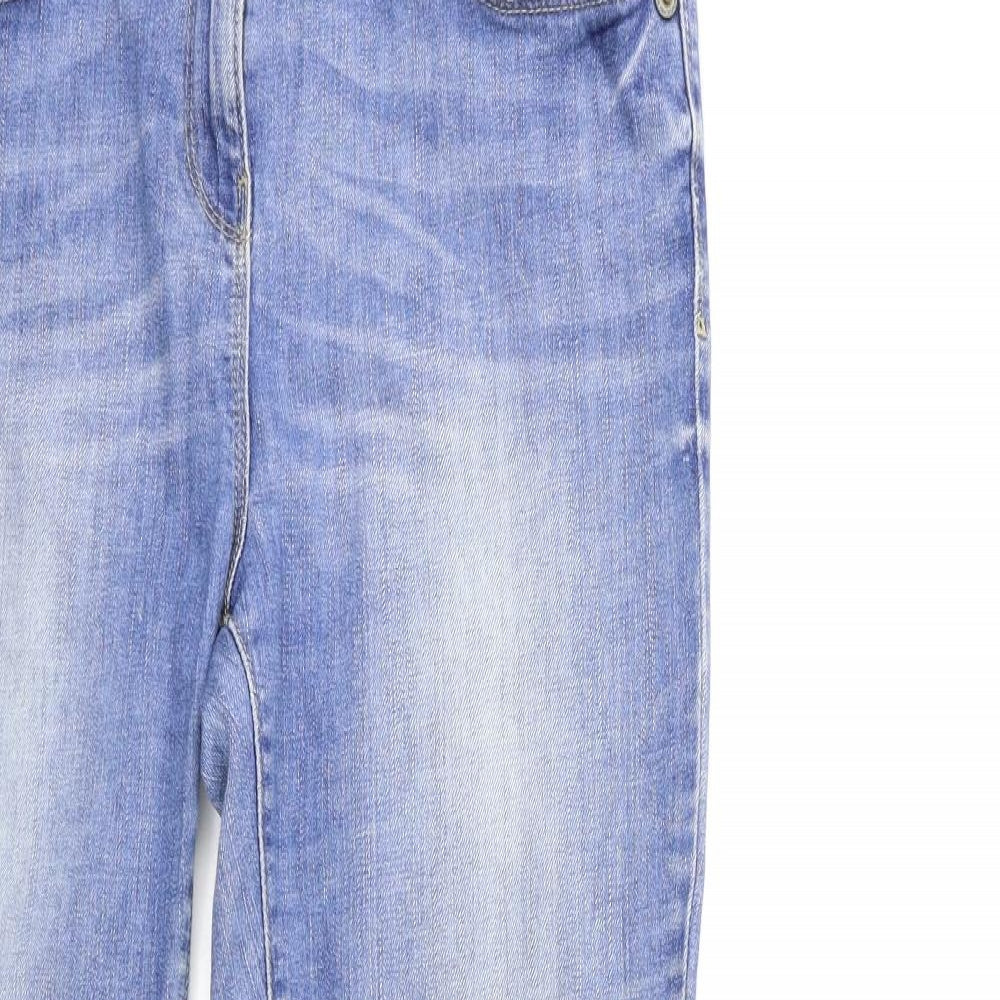 Marks and Spencer Womens Blue  Denim Straight Jeans Size 12 L30 in