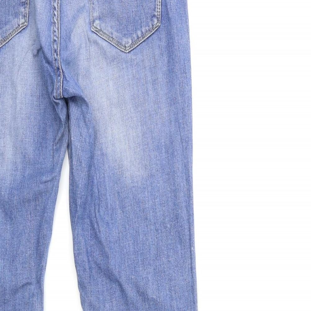 Marks and Spencer Womens Blue  Denim Straight Jeans Size 12 L30 in