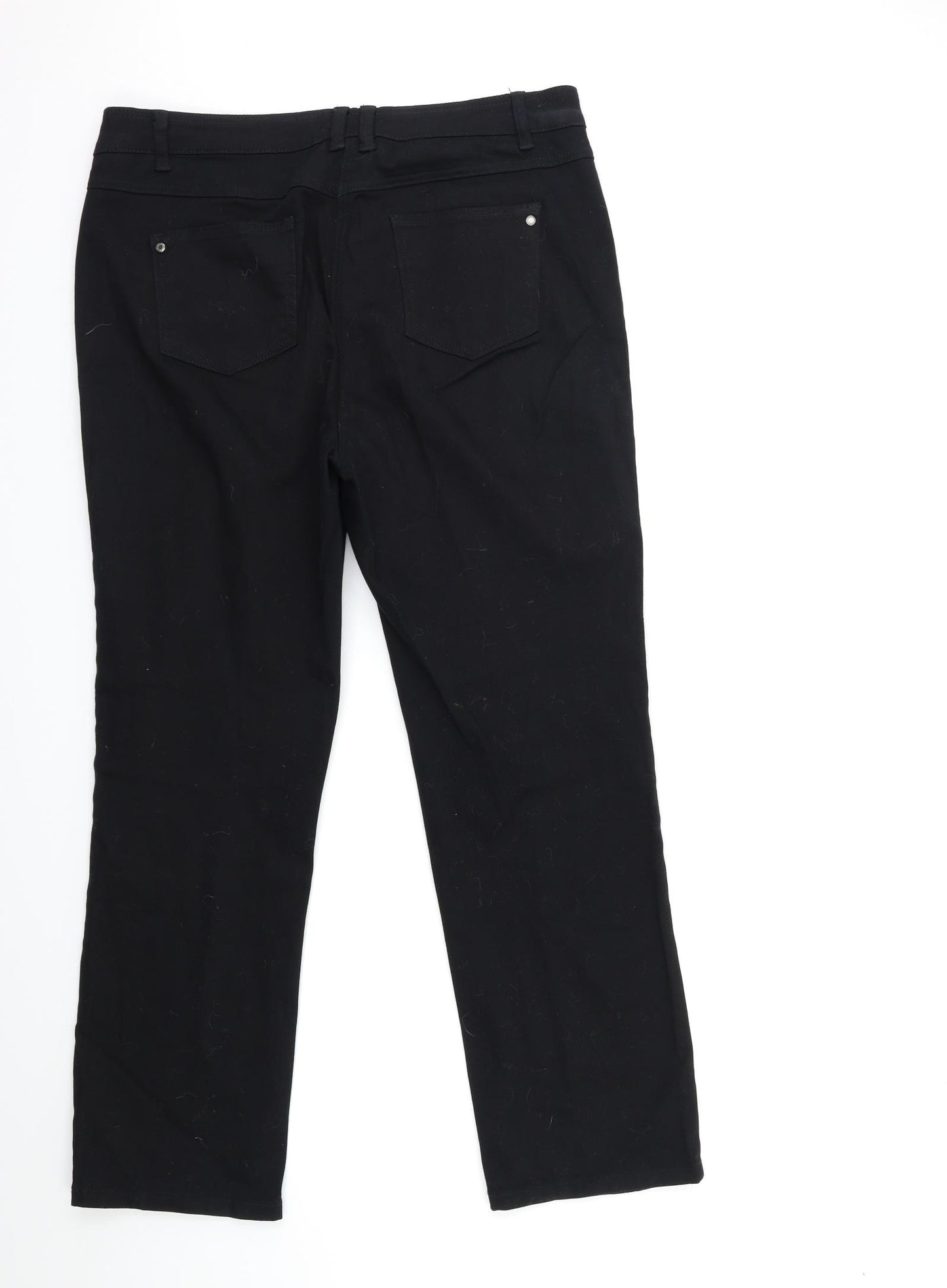 M&Co Womens Black  Denim Skinny Jeans Size 16 L30 in