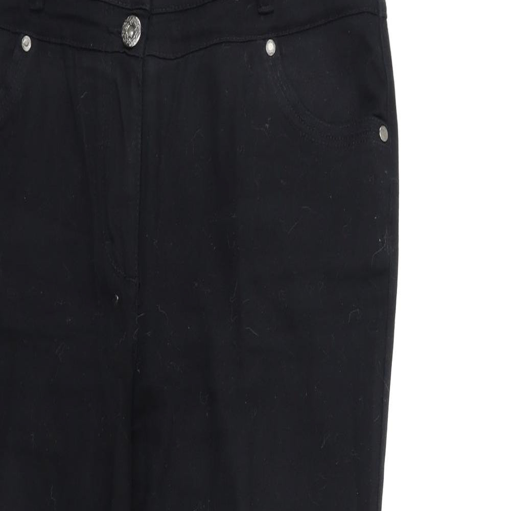 M&Co Womens Black  Denim Skinny Jeans Size 16 L30 in