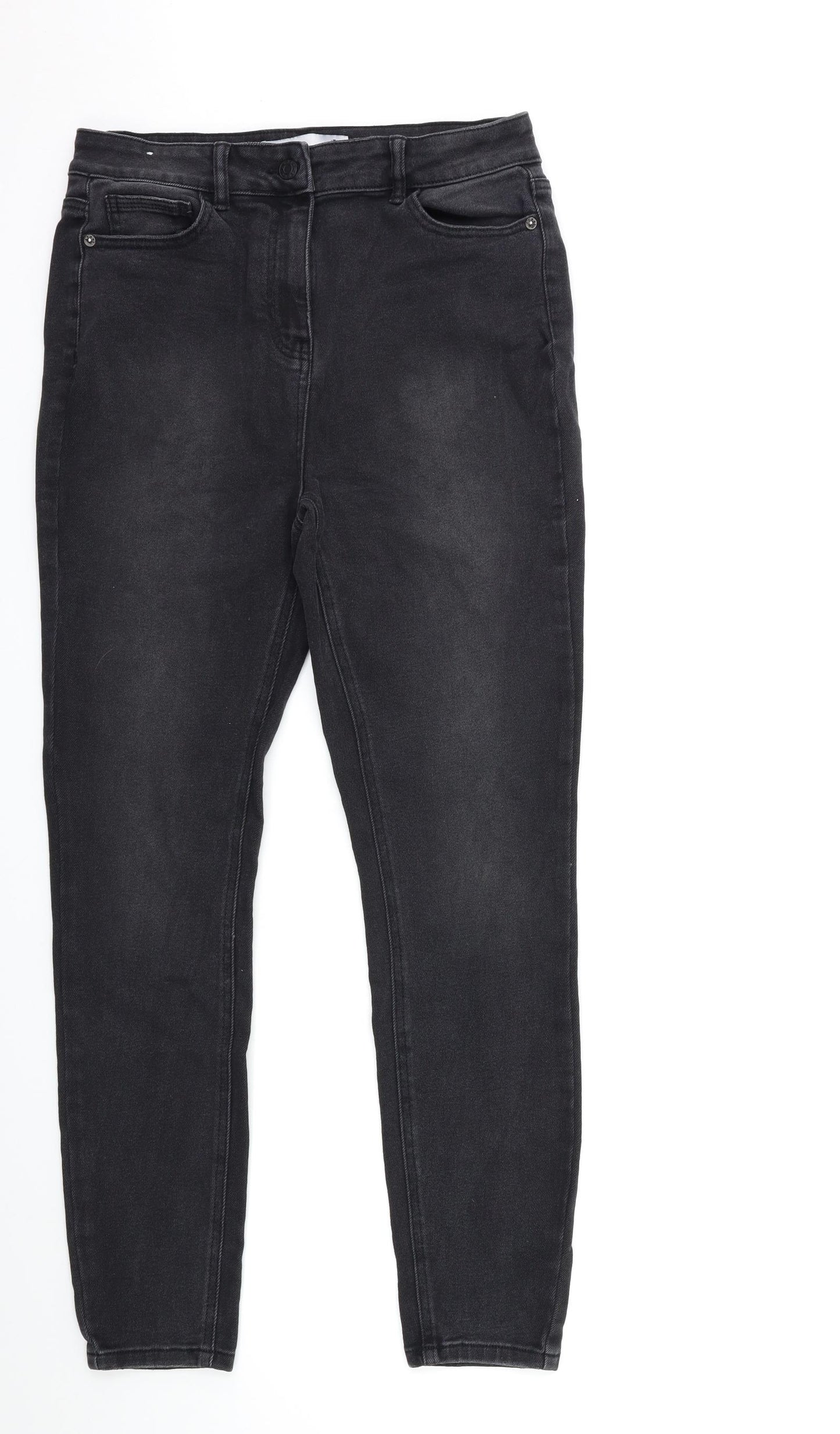 NEXT Womens Black  Denim Skinny Jeans Size 14 L29 in