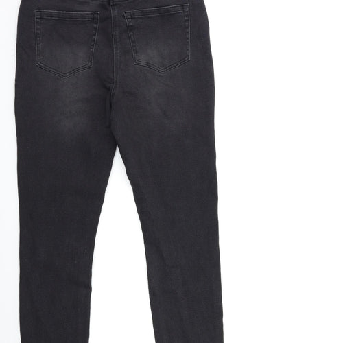 NEXT Womens Black  Denim Skinny Jeans Size 14 L29 in
