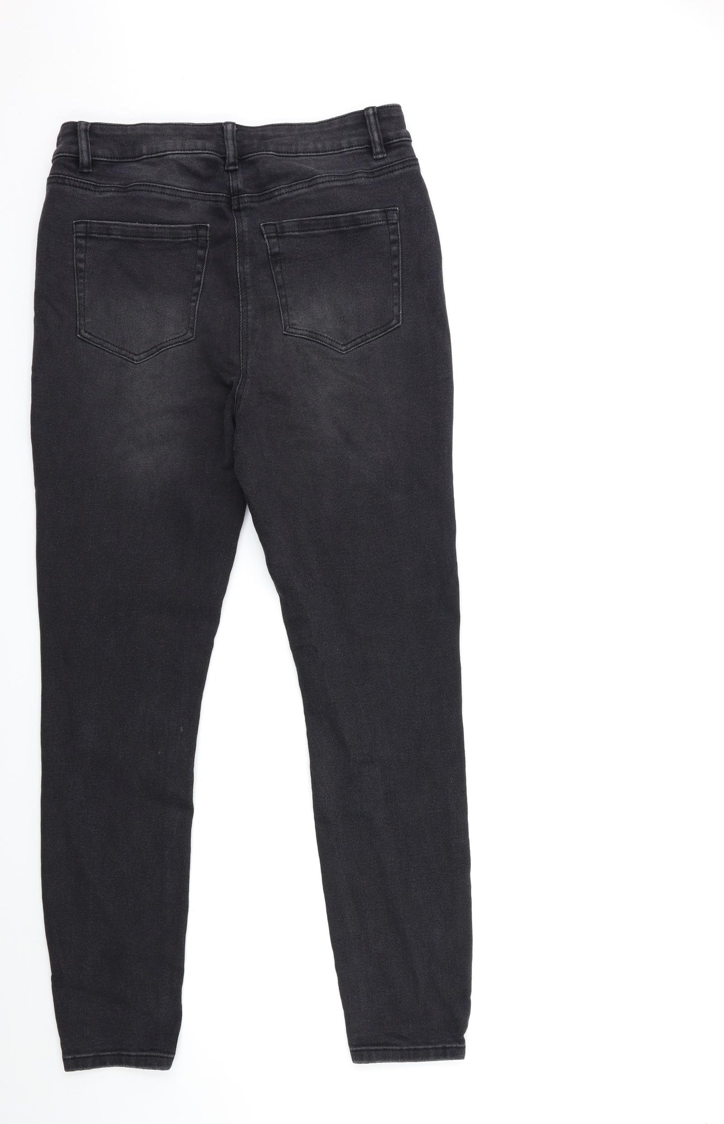 NEXT Womens Black  Denim Skinny Jeans Size 14 L29 in