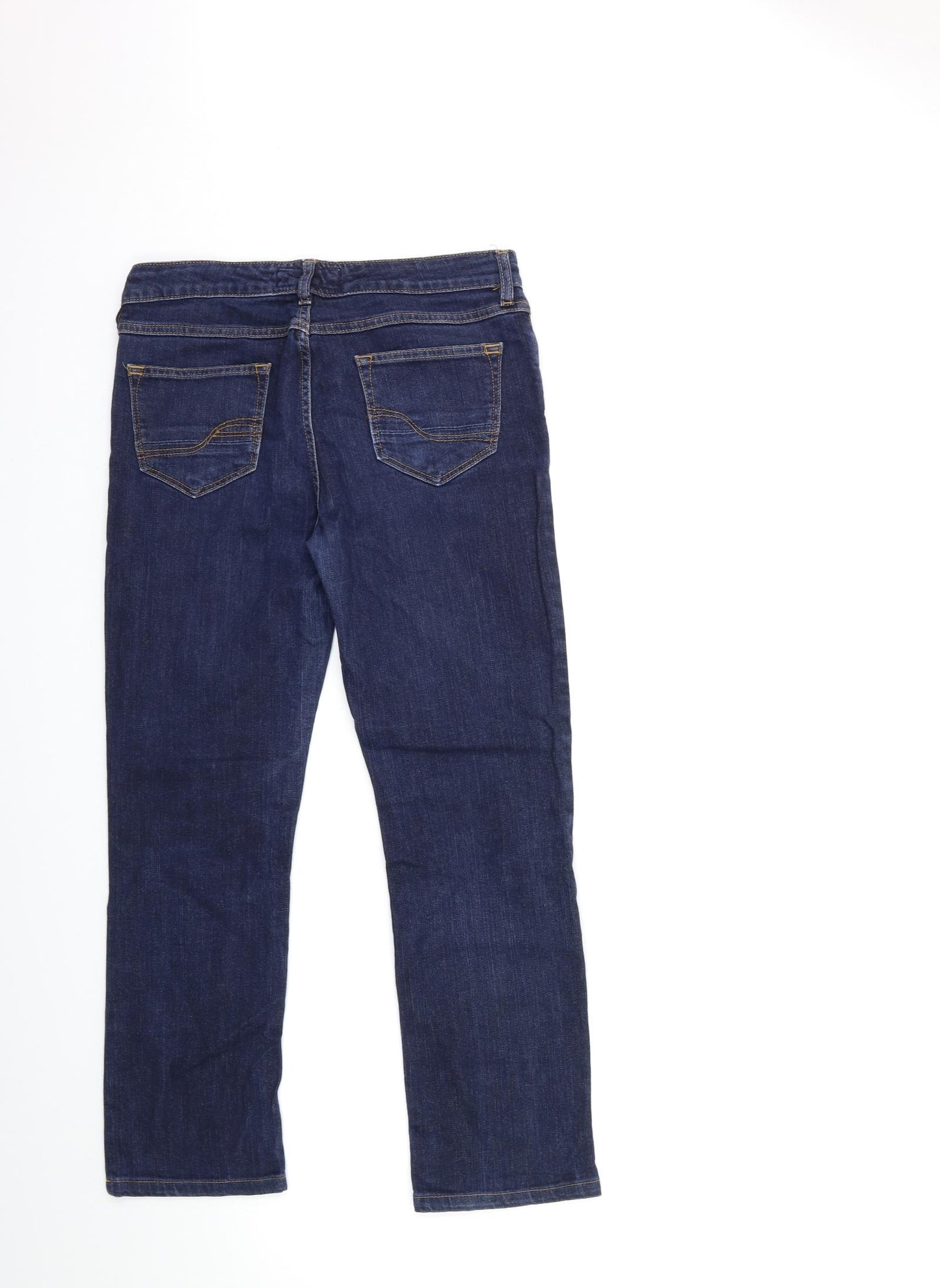 Fat Face Womens Blue  Denim Straight Jeans Size 10 L26 in