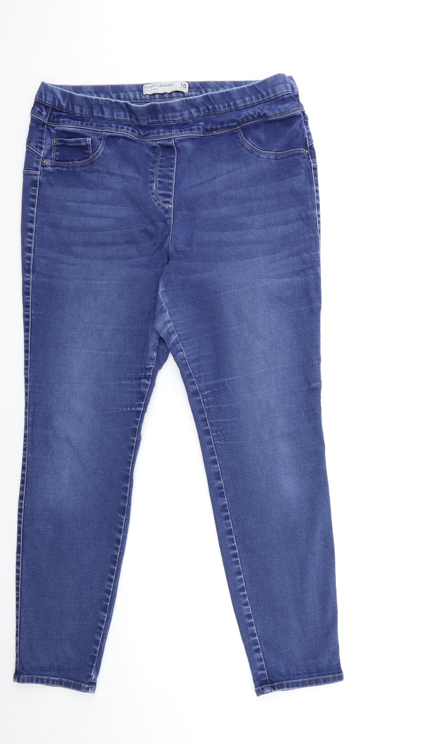 NEXT Womens Blue  Denim Jegging Jeans Size 18 L28 in