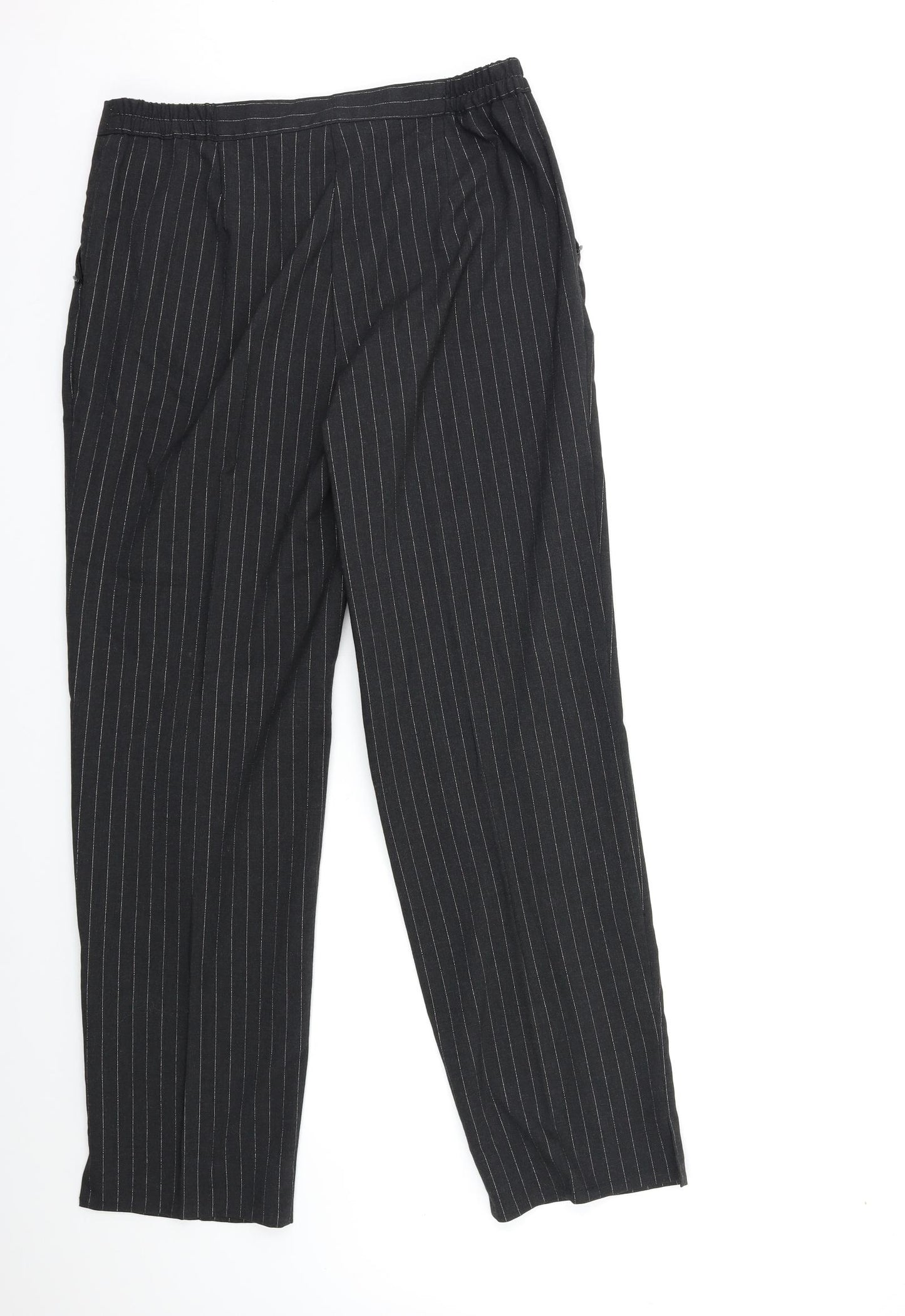 Wardrobe Womens Black Striped  Trousers  Size 14 L31 in