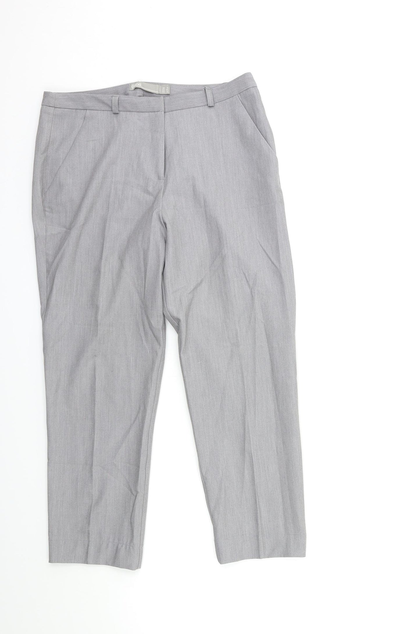 ASOS Womens Grey  Rayon Trousers  Size 8 L23 in