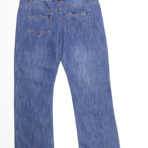 George Womens Blue  Denim Wide-Leg Jeans Size 18 L31 in