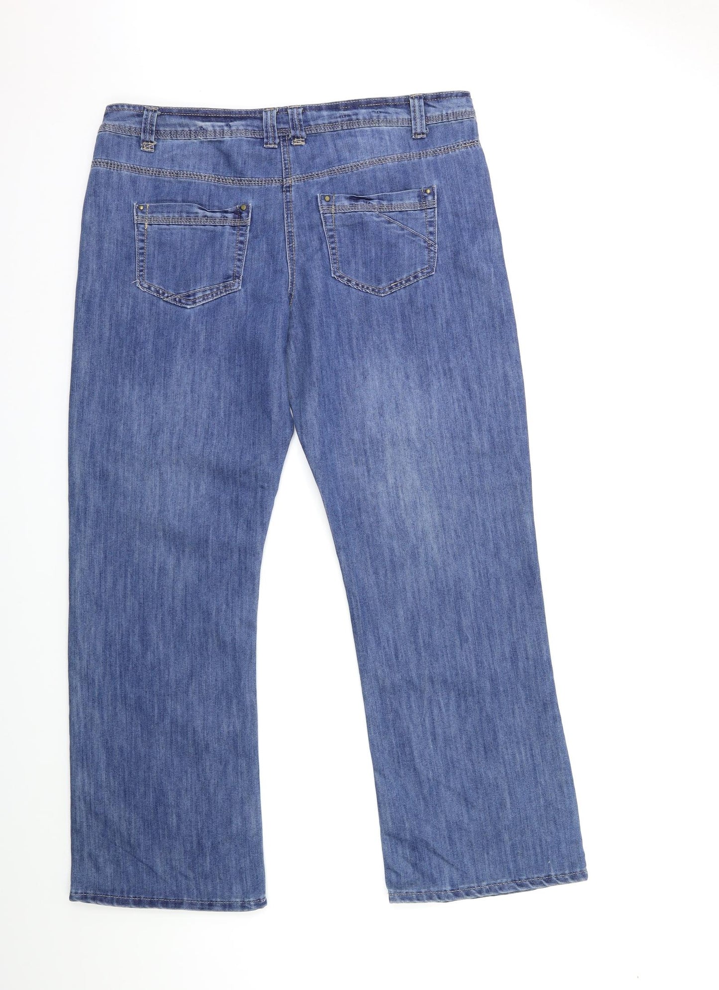 George Womens Blue  Denim Wide-Leg Jeans Size 18 L31 in