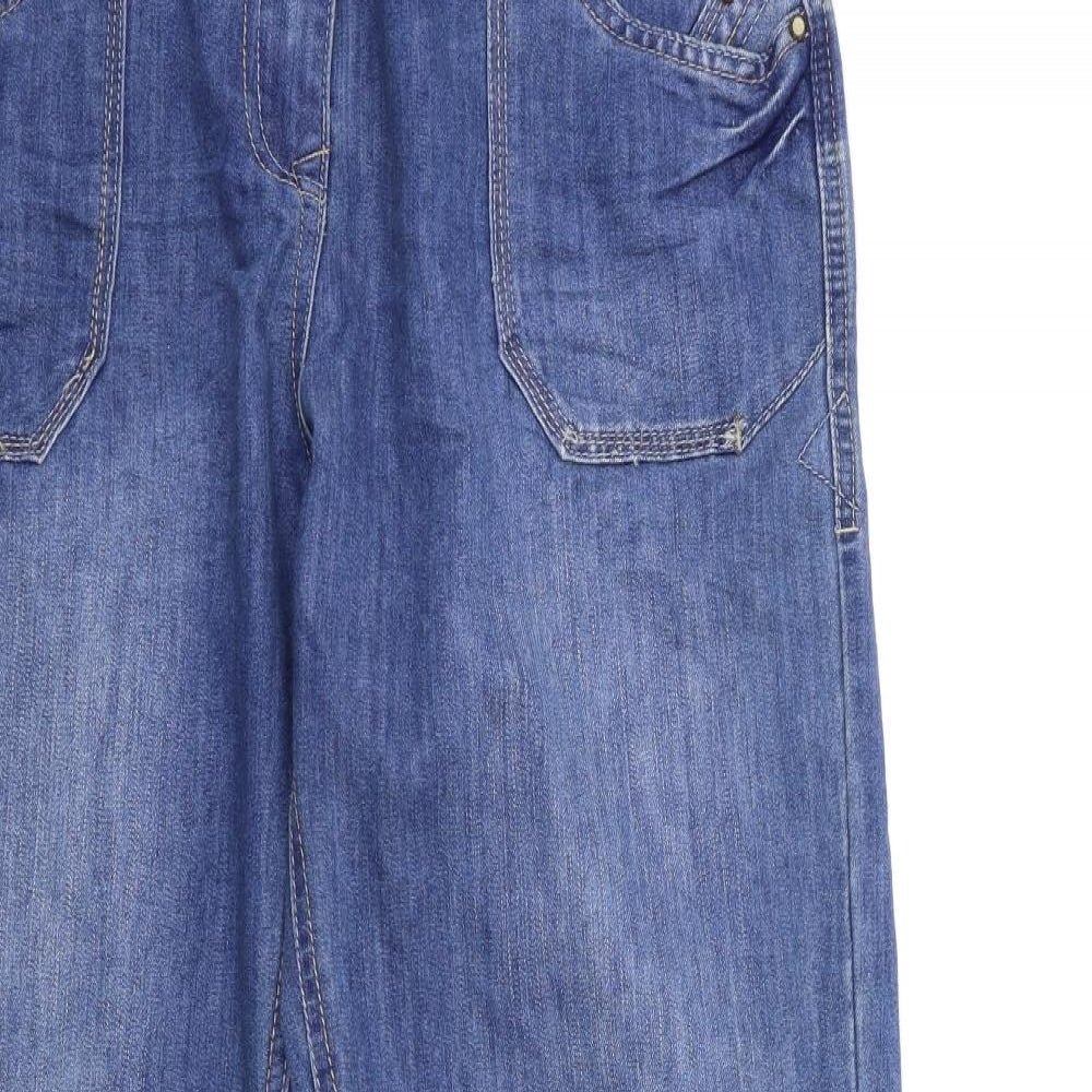 George Womens Blue  Denim Wide-Leg Jeans Size 16 L30 in